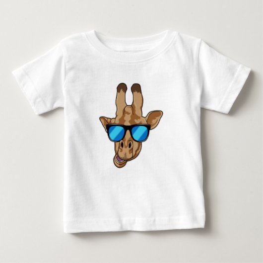 Giraffe mit Sonnenbrille Baby T-shirt (Vorderseite)