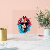 Giraffe mit Sonnenbrille, helle Farben Acrylschild (Hochzeit)