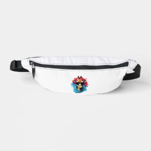 Giraffe mit Sonnenbrille, helle Farben Bauchtasche