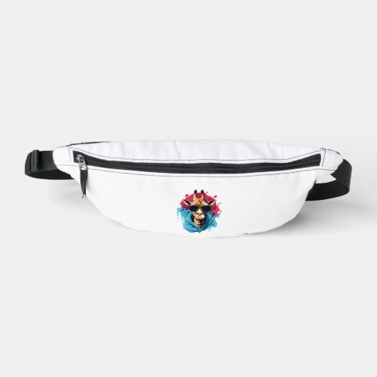 Giraffe mit Sonnenbrille, helle Farben Bauchtasche (Vorderseite)
