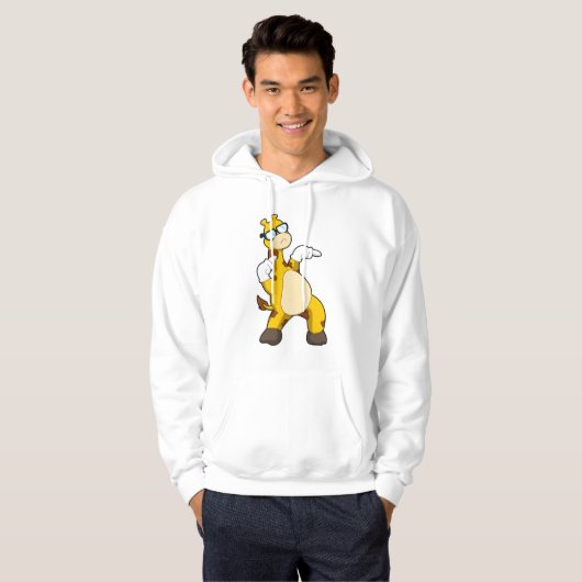 Giraffe mit Sonnenbrille Hoodie (Vorne ganz)