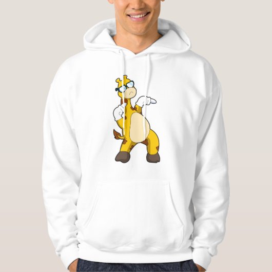 Giraffe mit Sonnenbrille Hoodie (Vorderseite)