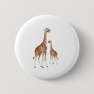 Giraffe mit Sonnenbrille Jungle Safari Animal Gira Button