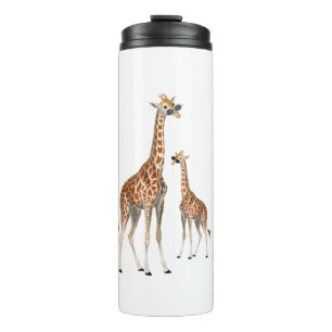 Giraffe mit Sonnenbrille Jungle Safari Animal Gira Thermosbecher