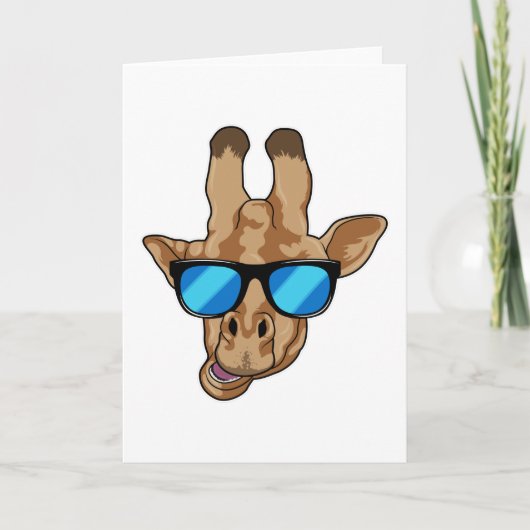 Giraffe mit Sonnenbrille Karte (Vorderseite)