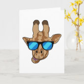 Giraffe mit Sonnenbrille Karte (Gelbe Blume)