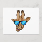 Giraffe mit Sonnenbrille Postkarte (Vorderseite)