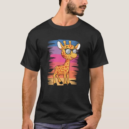 Giraffe mit Sonnenbrille Süße Tier für Männer Frau T-Shirt (Vorderseite)