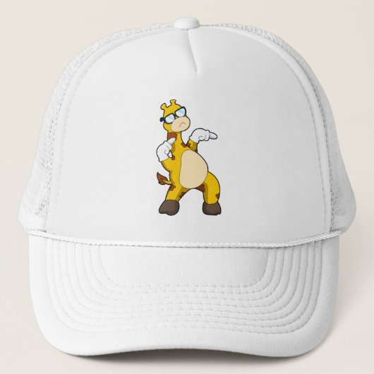 Giraffe mit Sonnenbrille Truckerkappe (Vorderseite)