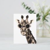 Giraffe mit Steampunk-Sonnenbrille-Brille Postkarte (Stehend Vorderseite)