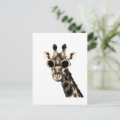 Giraffe mit Steampunk-Sonnenbrille-Brille Postkarte (Stehend Vorderseite)