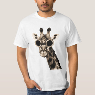 Giraffe mit Steampunk Sonnenbrille-Schutzbrillen T-Shirt