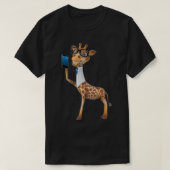 Giraffe mit Telefon T-Shirt (Design vorne)