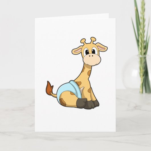 Giraffe mit Unterhosen Karte (Vorderseite)