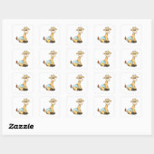 Giraffe mit Unterhosen Quadratischer Aufkleber (Blatt)