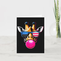 Giraffe mit US Gles and Bubblegum 4. Juli
