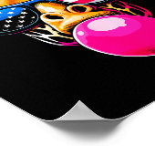 Giraffe mit US Gles and Bubblegum 4. Juli Poster (Ecke)