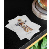 Giraffe mit Wintermütze individuell anpassbar Karte