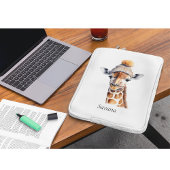 Giraffe mit Wintermütze individuell anpassbar Laptopschutzhülle