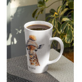 Giraffe mit Wintermütze individuell anpassbar Milchtasse
