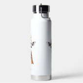 Giraffe mit Wintermütze individuell anpassbar Trinkflasche (Links)