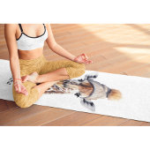 Giraffe mit Wintermütze individuell anpassbar Yogamatte
