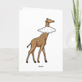 Giraffe mit Wolke Karte (Rückseite)
