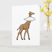 Giraffe mit Wolke Karte (Gelbe Blume)