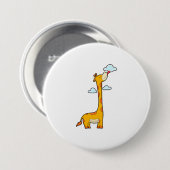 Giraffe mit Wolken Button (Vorne & Hinten)