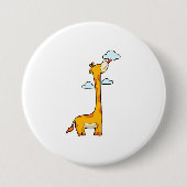 Giraffe mit Wolken Button (Vorderseite)