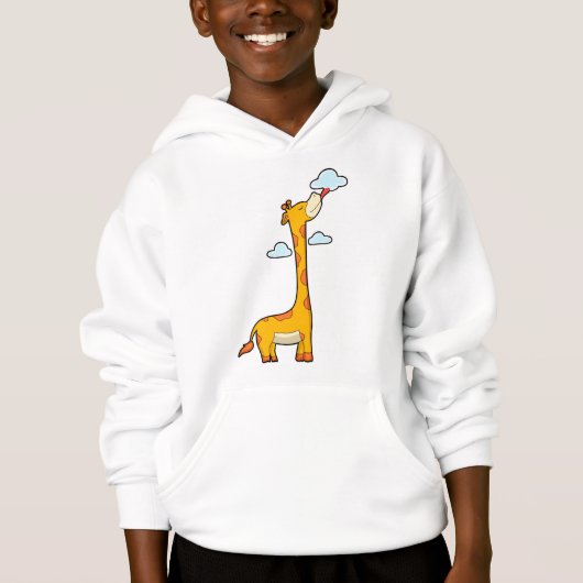 Giraffe mit Wolken Hoodie (Vorderseite)