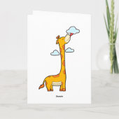 Giraffe mit Wolken Karte (Rückseite)