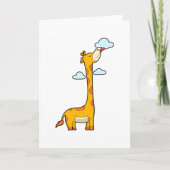 Giraffe mit Wolken Karte (Vorderseite)