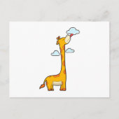 Giraffe mit Wolken Postkarte (Vorderseite)