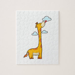 Giraffe mit Wolken Puzzle