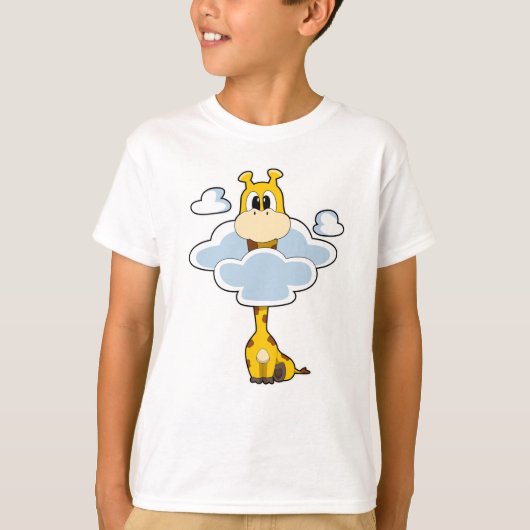 Giraffe mit Wolken T-Shirt (Vorderseite)