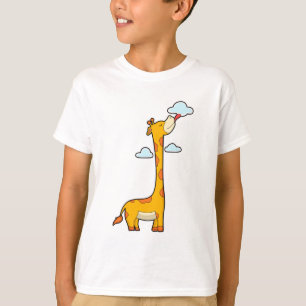 Giraffe mit Wolken T-Shirt