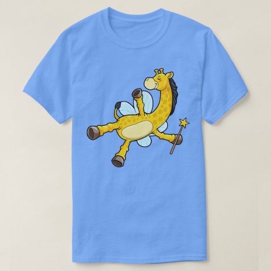 Giraffe mit Zauberstab T-Shirt (Design vorne)