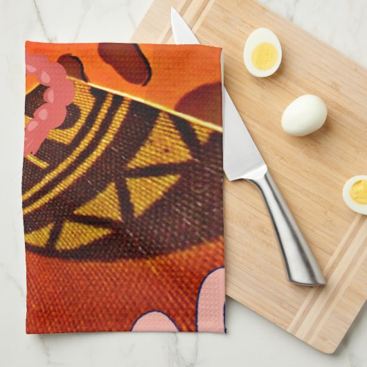 Giraffe mit zwei Ponytails Kunst Handtuch (Viertel Falte)