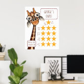 Giraffe Mittlerdiagramm, Plakatpapier (Matte) Poster (Heimbüro)