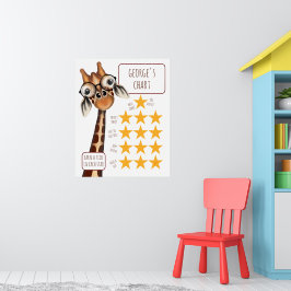 Giraffe Mittlerdiagramm, Plakatpapier (Matte) Poster