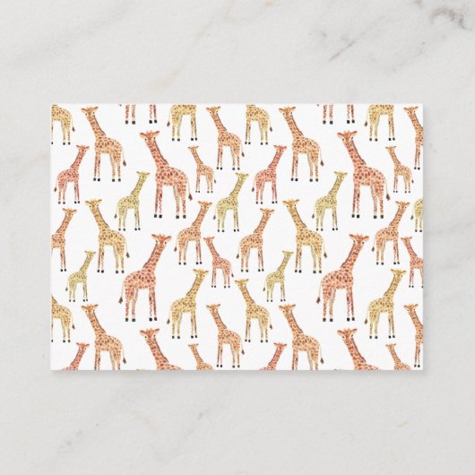 Giraffe Mommy Advice Cards Hinweiskarte (Rückseite)