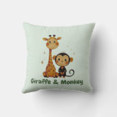 Giraffe & Monkey | Jungle Friends Dekoration für K Kissen (Rückseite)