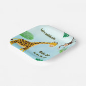 Giraffe & Monkey Safari oder Zoo Party Tier Pappteller (Gewinkelt)