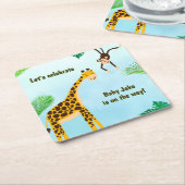 Giraffe & Monkey Safari oder Zoo Party Tier Rechteckiger Pappuntersetzer (angewinkelt)
