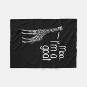 Giraffe Moo I bin eine Ziege Fleecedecke (Vorderseite (Horizontal))