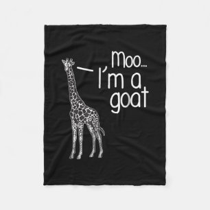 Giraffe Moo I bin eine Ziege Fleecedecke
