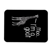 Giraffe Moo I bin eine Ziege Magnet (Horizontal)