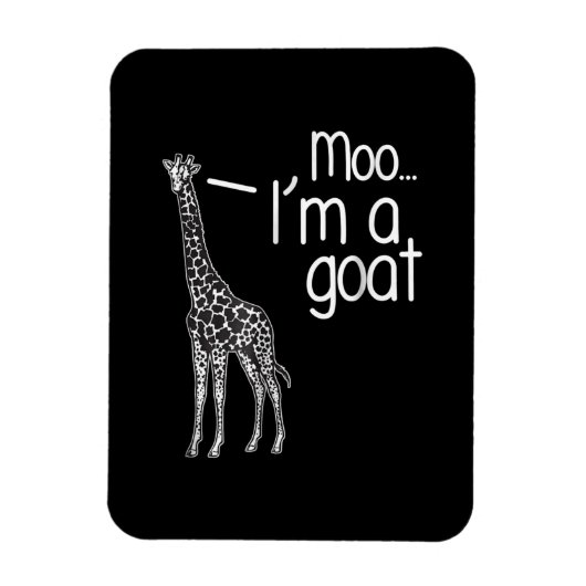 Giraffe Moo I bin eine Ziege Magnet (Vertikal)