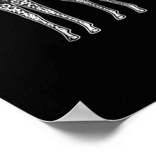 Giraffe Moo I bin eine Ziege Poster (Ecke)